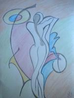 Love - Pencil Colour Paintings - By Neeta Jhamnani, Abstract Painting Artist