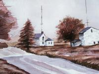 Small Town - Watercolor Paintings - By Theresa Van Eck, Realistic Painting Artist