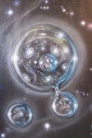 Multiverse 7 - Oil And Acrylic On Panel Paintings - By Sam Delrussi, Cosmic Painting Artist