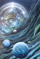 Multiverse 2113 - Oil And Acrylic On Canvas Paintings - By Sam Delrussi, Cosmic Painting Artist