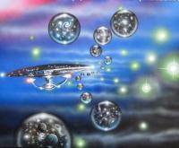 Multiverse 4325 - Oil And Acrylic On Panel Paintings - By Sam Delrussi, Cosmic Painting Artist