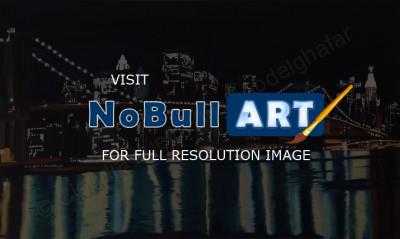 Oil Painting On Canvas - New Yorks Brooklyn Bridge - Oil Colour On Canvas