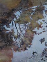 Tenno Lake Detail 4 - Acrilyc  Oil On Streched C Paintings - By Robert Keseru, Impressionism Painting Artist