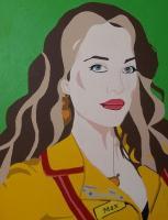 Kat Dennings - Paint Paintings - By Jimmy Marquez, Traditional Painting Artist