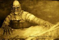 Celebrity Portraits - Creature From The Black Lagoon - Pencil