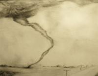 Tornado Profile - Pencil Drawings - By Marlene Despres, Imaginary Scene Drawing Artist