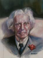 Bertrand Russell - Oil On Canvas Paintings - By Adel Bishara, Oil On Canvas Painting Artist