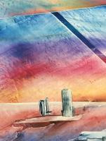 77 - Watercolor On Paper Paintings - By Hratch Israelian, Surrealism Painting Artist