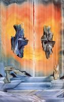 138 - Watercolor On Paper Paintings - By Hratch Israelian, Surrealism Painting Artist