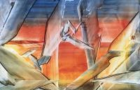 109 - Watercolor On Paper Paintings - By Hratch Israelian, Surrealism Painting Artist
