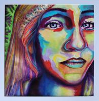 Sarah In Color - Acrylic Paintings - By Brittany Skillern, Abstract Painting Artist