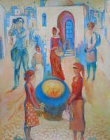 Visit The Old City - Acrylics Paintings - By Iman Agayev, Figurative Painting Artist