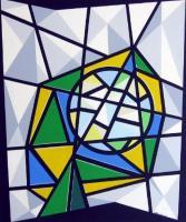 Abstract Geometric - Worldwidewebflower - Acrylic On Canvas