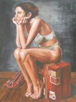 Oh The Places Youll Go - Acrylic Paintings - By Anita Dewitt, Figurative Paintings Painting Artist