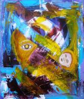 Worry  Change - Acrylic Paintings - By David Delaine Pruitt, Abstract Painting Artist