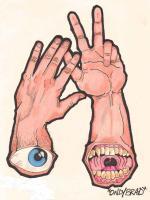 Idle Hands - Ink And Colored Pencil Drawings - By Bradford Beauchamp, Visual Caffeine Drawing Artist