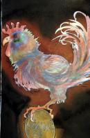 Popa Cock - Water Color Spray Paint Paintings - By Eric Hornsby, Funky Painting Artist