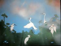 Everyday Morning - Water Color Spray Paint Paintings - By Eric Hornsby, Nature Painting Artist