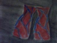 Shattered Still Standing - Charcoal And Pastel Drawings - By Coelina Jones, Abstract Drawing Artist