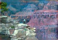 Canyon Overlook - Pastel Paintings - By Howard Scherer, Realistic Landscape Painting Artist