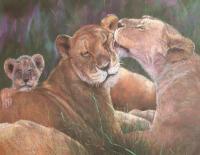Animals - A Mothers Love - Pastel