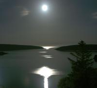Moon Over The Water - Digital Photography - By Shane Metler, Scenery Photography Artist
