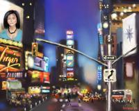 Evening At Times Square - Corel Painter Digital - By Mark Givens, Digital Painting Digital Artist