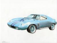 1965 Corvette Coupe - Colored Pencil Drawings - By Mitch Nolte, Photorealism Drawing Artist