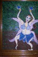 Fairies - Fat Belly Dancing Blueberry Fairy - Acrylic