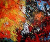 Abstract Expressionism - Two Worlds - Acrylics