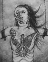 Drawings - Oppression In Limbo - Pencil On Paper