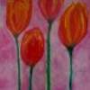 Tulips - Oil Pastels Other - By Stephanie Derra, Outsider Art Other Artist