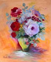 Mauve Rose - Oil Paintings - By Camelia Elena, One Stroke Painting Artist
