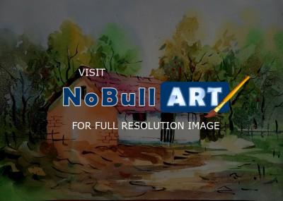 Landscape - Rural House - Watercolor