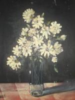 Flowers In Vase - Oil Paintings - By Lee Branen, Brush And Knife Impasto Painting Artist