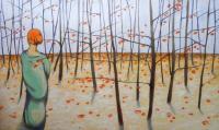 Winter Woods - Oil On Wood Panel Paintings - By Federico Cortese, Expressionism Painting Artist