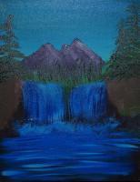 Waterfall - Oil Paintings - By Linda Drobatz, Impressionism Painting Artist