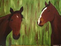 Nepolian And Phoenix - Oil Paintings - By Linda Drobatz, Expressionism Painting Artist