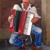 Making Music In Venice - Oil Paintings - By To Ro, Realism Painting Artist