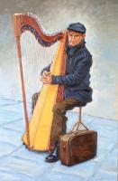 Oil - French Harp Player - Oil