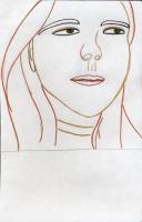 Self-Portrait - Pencil And Paper Drawings - By Ann-Claire Herrmann, Free Sketch Drawing Artist