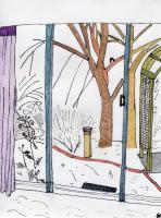 Winter Day - Pencil And Paper Drawings - By Ann-Claire Herrmann, Free Sketch Drawing Artist