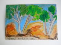 Western Australian Sands - Oil On Canvas Hardboard Paintings - By Ann-Claire Herrmann, Free Sketch Painting Artist