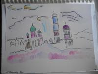 St Petersburg  2011 - Black Ink And Colour Drawings - By Ann-Claire Herrmann, Free Sketch Drawing Artist