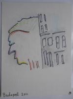 Untitled - Black Ink And Colour Drawings - By Ann-Claire Herrmann, Free Sketch Drawing Artist