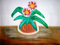 Simple Beauty - Acrylics Paintings - By Amie Romero, Flowers Painting Artist