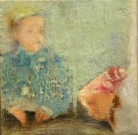 What A Ham - Encaustic On Panel Paintings - By David Fielding, Simi- Abstract Painting Artist