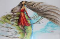 Circus - Pencil  Paper Paintings - By Mahsa Rajabi, Surrealism Painting Artist