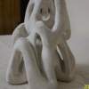 Untitled-6 - White Cement Sculptures - By Dinesh Sisodia, Abstract Sculpture Artist