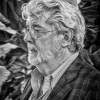 George Lucas Portrait - Digital Photography - By Tommy Parker, Black And White Photography Artist